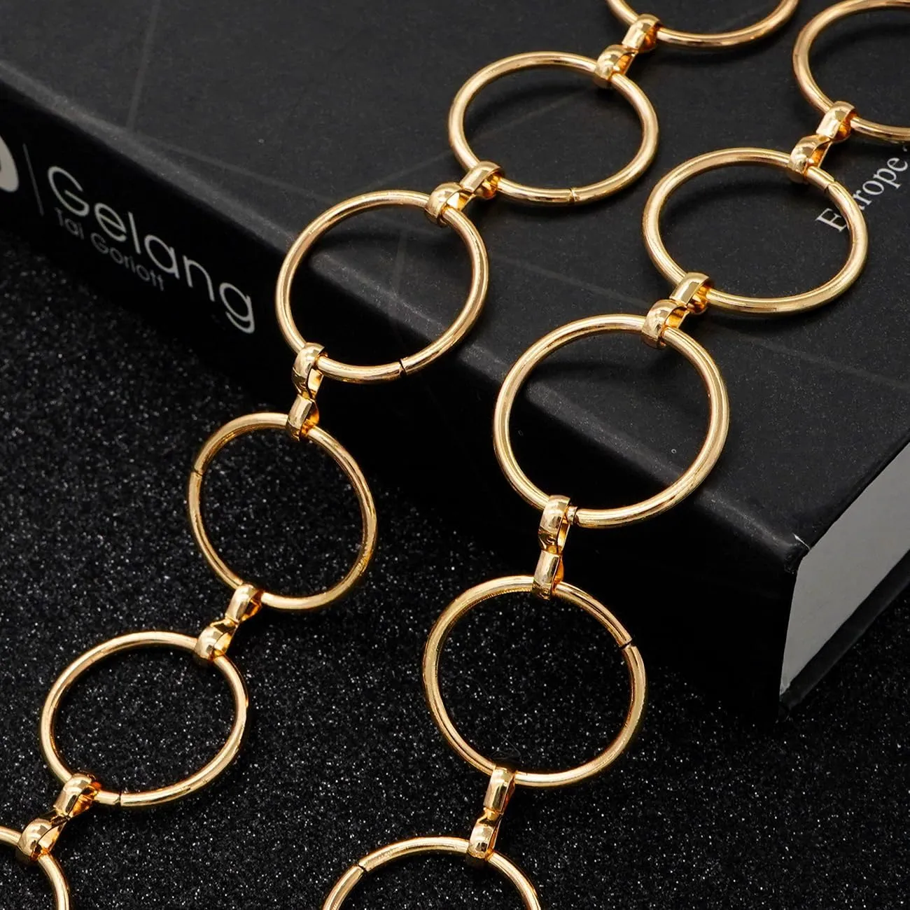 LIMHOO Metal Waist Chain for Women Chunky Belly Link Chain Belt for Dresses