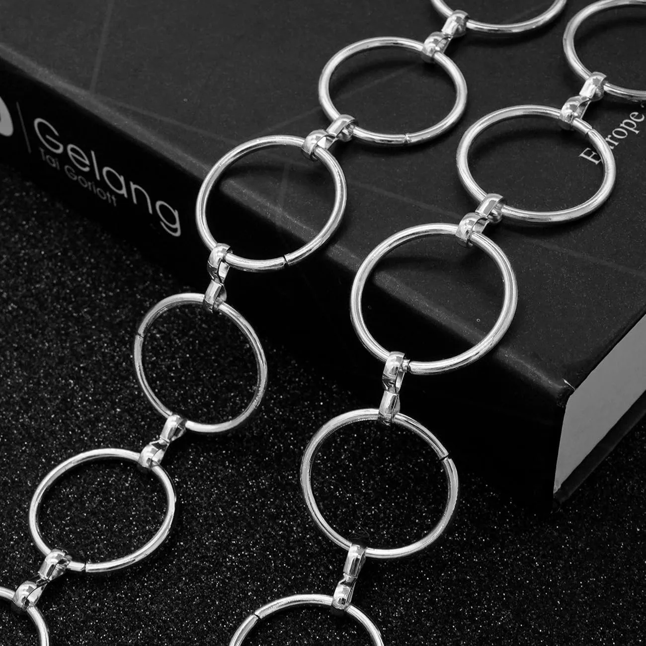 LIMHOO Metal Waist Chain for Women Chunky Belly Link Chain Belt for Dresses