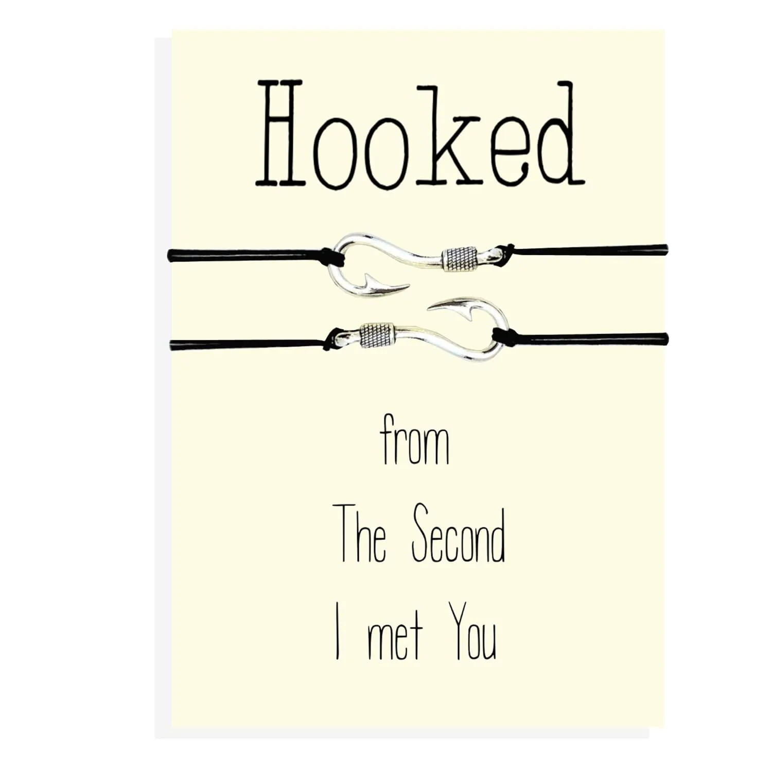 Long distance Relationship Gifts - Hooked on you, Boyfriend Gift, Couples Bracelets, Fish Hook Bracelet, Fisherman's Gift, Couples Gifts, Friendship Bracelet Set, A68