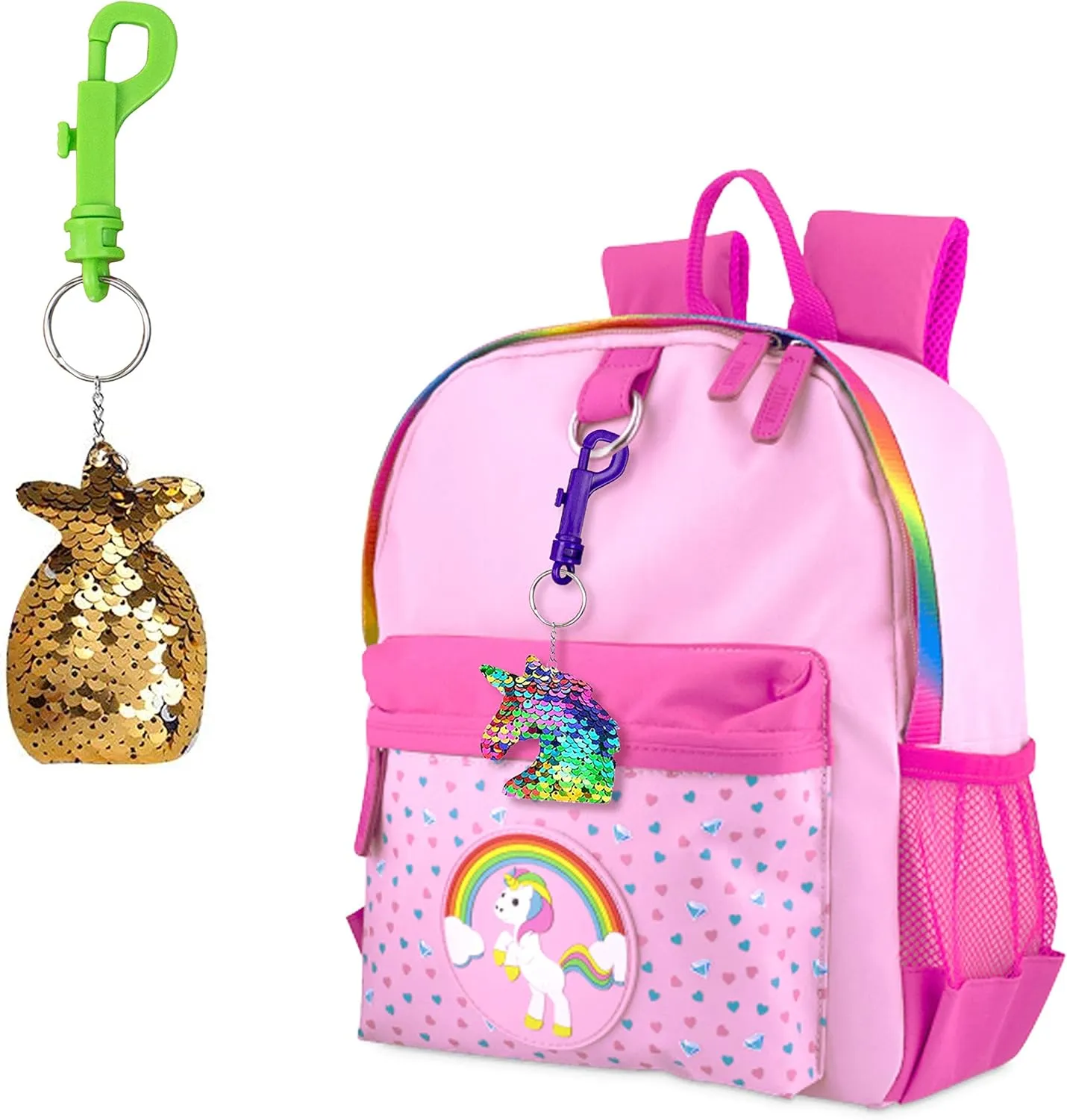 Lucky Line Plastic Key Clip for Backpacks, Belts, Keys, Party Favors, Arts and Crafts, Pink, 25 Per Bag (41566)
