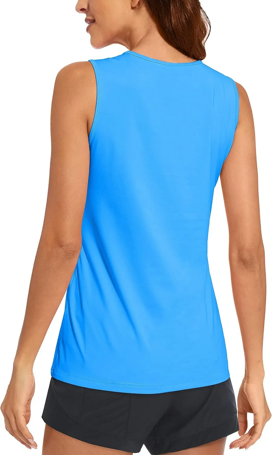 MAGCOMSEN Women's Sleeveless Workout Shirts UPF 80  Dry Fit Running Wicking Tank Tops Athletic Gym Summer