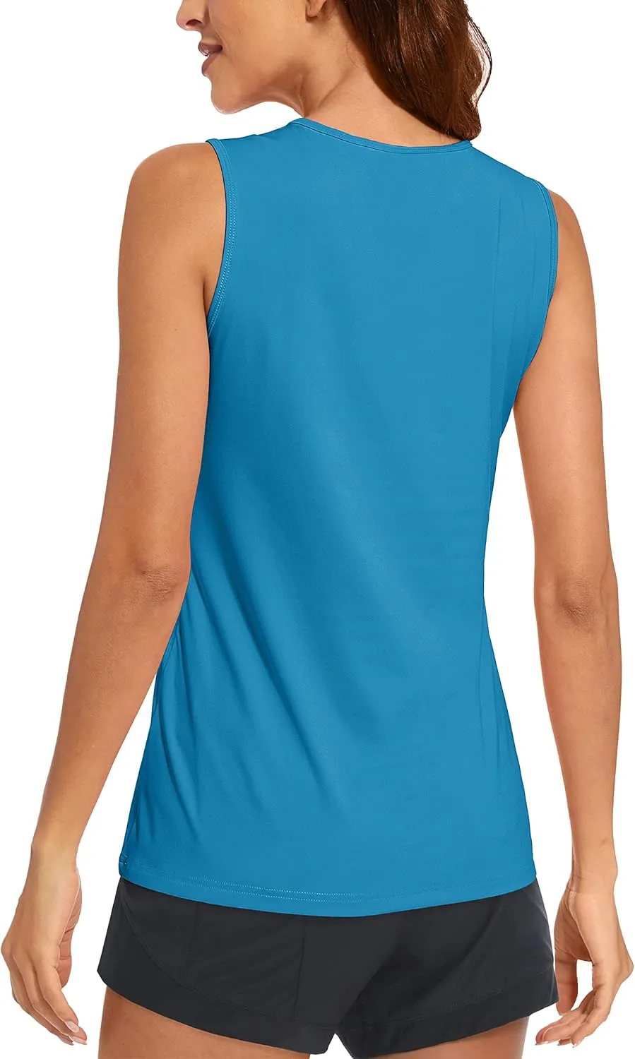 MAGCOMSEN Women's Sleeveless Workout Shirts UPF 80  Dry Fit Running Wicking Tank Tops Athletic Gym Summer