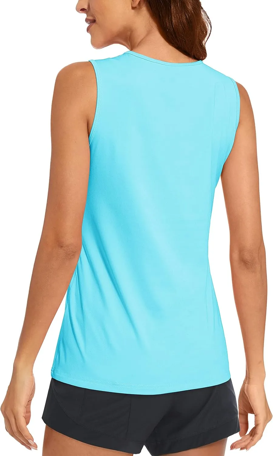 MAGCOMSEN Women's Sleeveless Workout Shirts UPF 80  Dry Fit Running Wicking Tank Tops Athletic Gym Summer