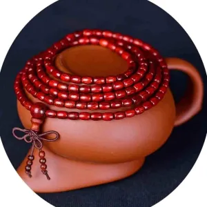 Meditation Buddhist Prayer Beads Necklace, Bracelet, Natural Rosewood Bead Bracelet Prayer Tibetan Buddhist Buddha Meditation Mala Jewelry for The Unisex Gift Accessories (Color : 3 * 4mm*216)