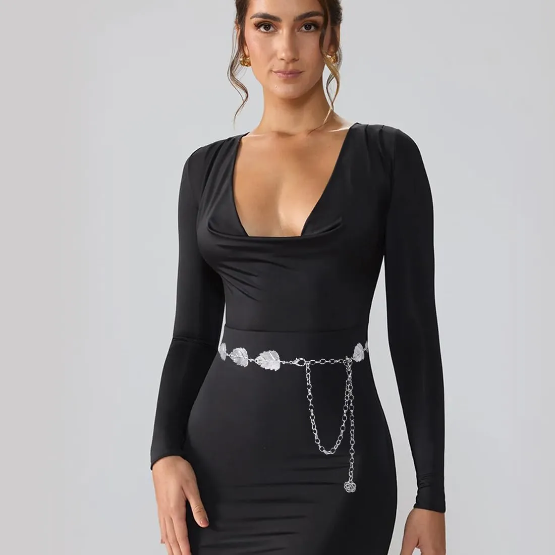 Metal Waist Chain Body Jewelry Link Belt for Women Girls