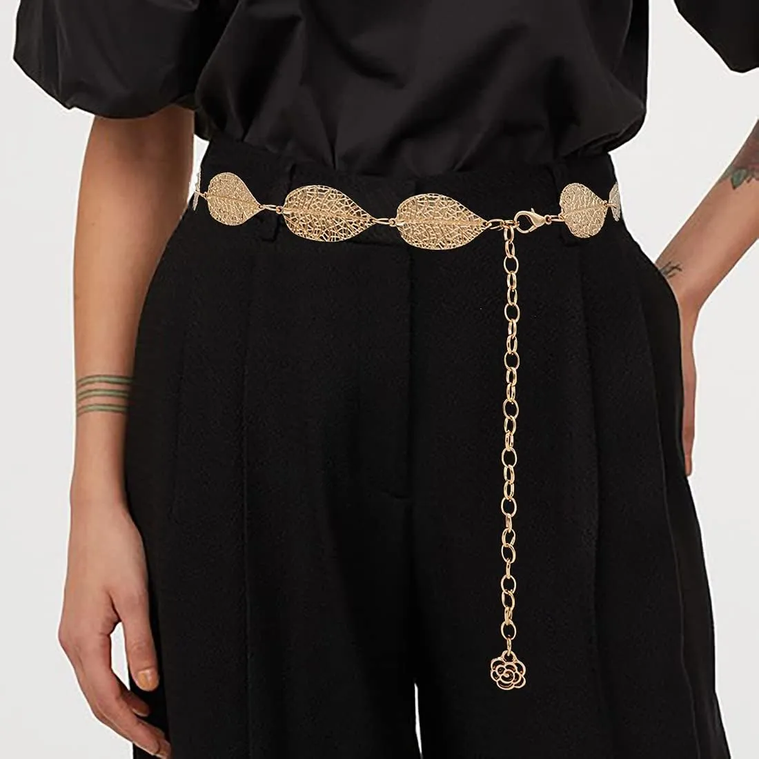 Metal Waist Chain Body Jewelry Link Belt for Women Girls