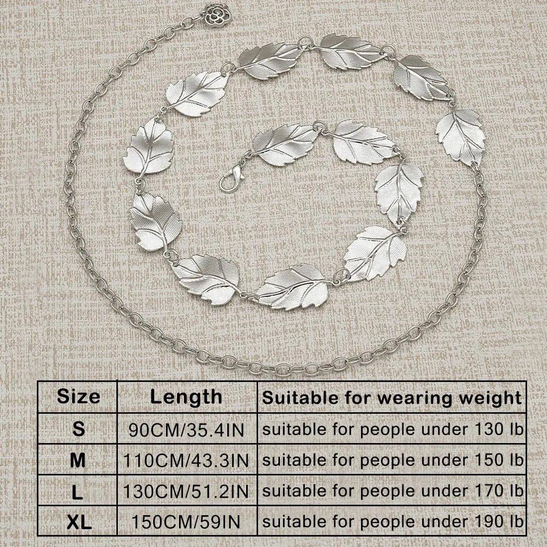 Metal Waist Chain Body Jewelry Link Belt for Women Girls