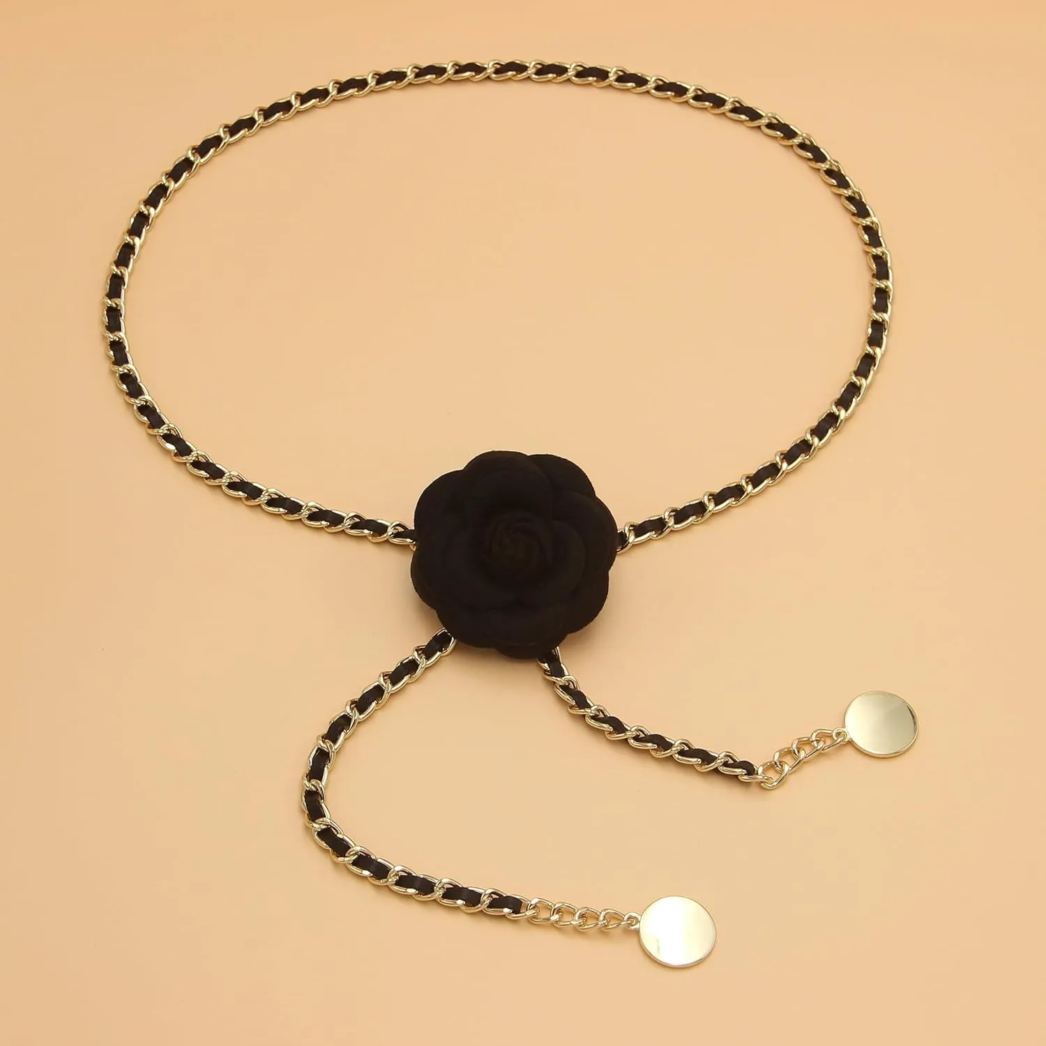 Metal waist chain dress Thin waist belt for women with skirt banquet party dress Large size belt for women Jeans accessories