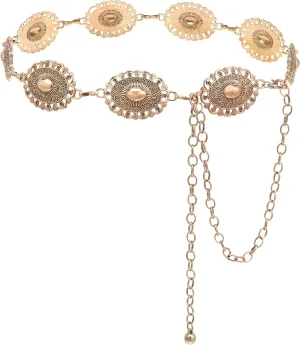 Metal Waist Chain Retro Fashion Body Belly Belt Gold Silver Belts Jewelry Accessories for Women Girls