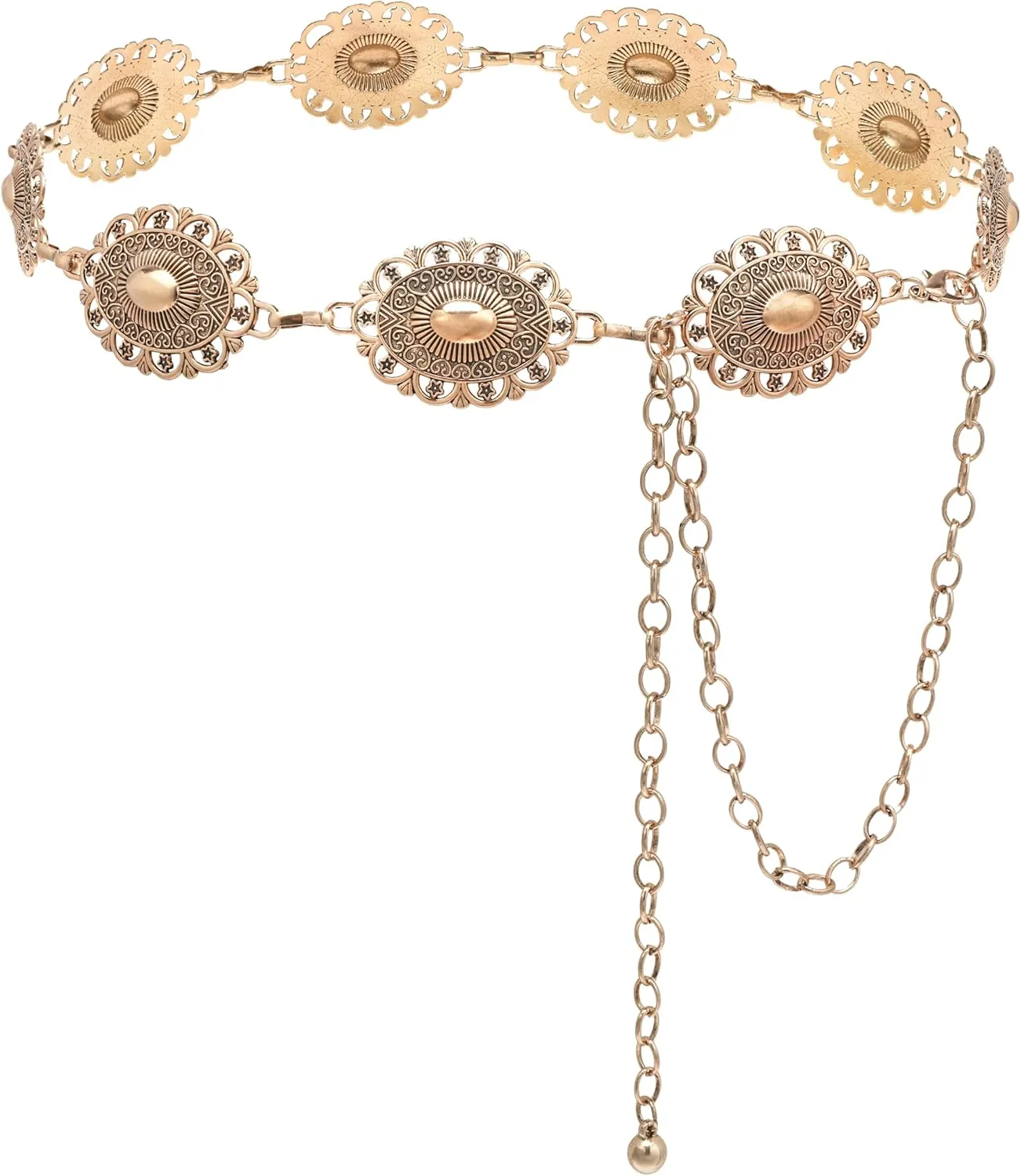Metal Waist Chain Retro Fashion Body Belly Belt Gold Silver Belts Jewelry Accessories for Women Girls