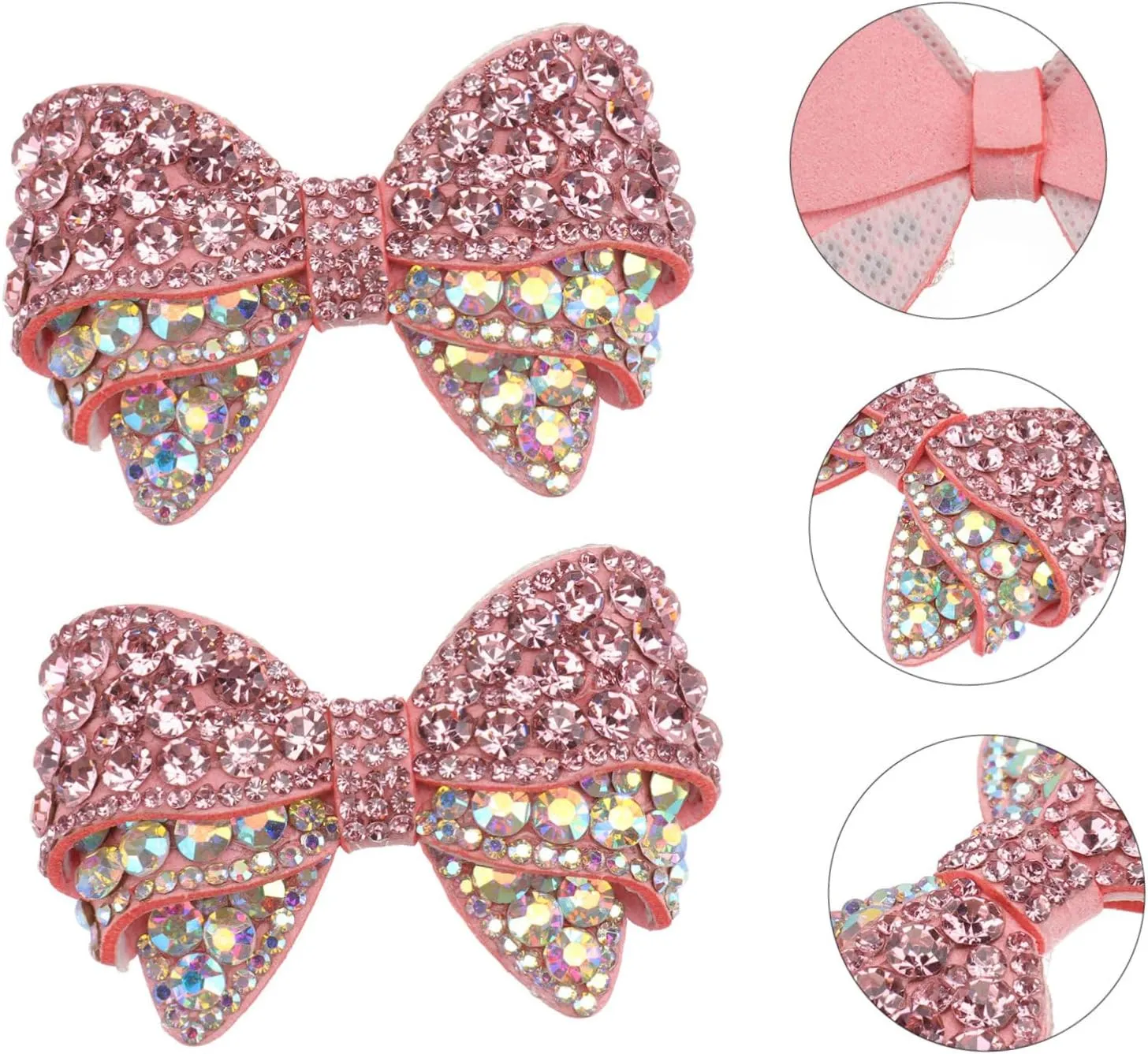 Mipcase 1 Pair Fashion Shoe Ornament Bowknot Shoes Clip Wedding Metal Shoe Buckle Wedding Shoes Charms Bow