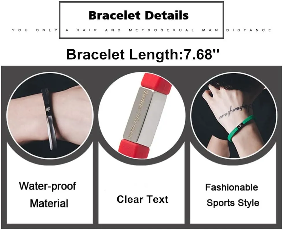 Muslim Allah Bracelets for Men Women Stainless Steel Sports Silicone Arabic Shahada Wristband Allah Religious Inspirational Jewelry Islam Name of God's Messenger Faith Gift for Him Her