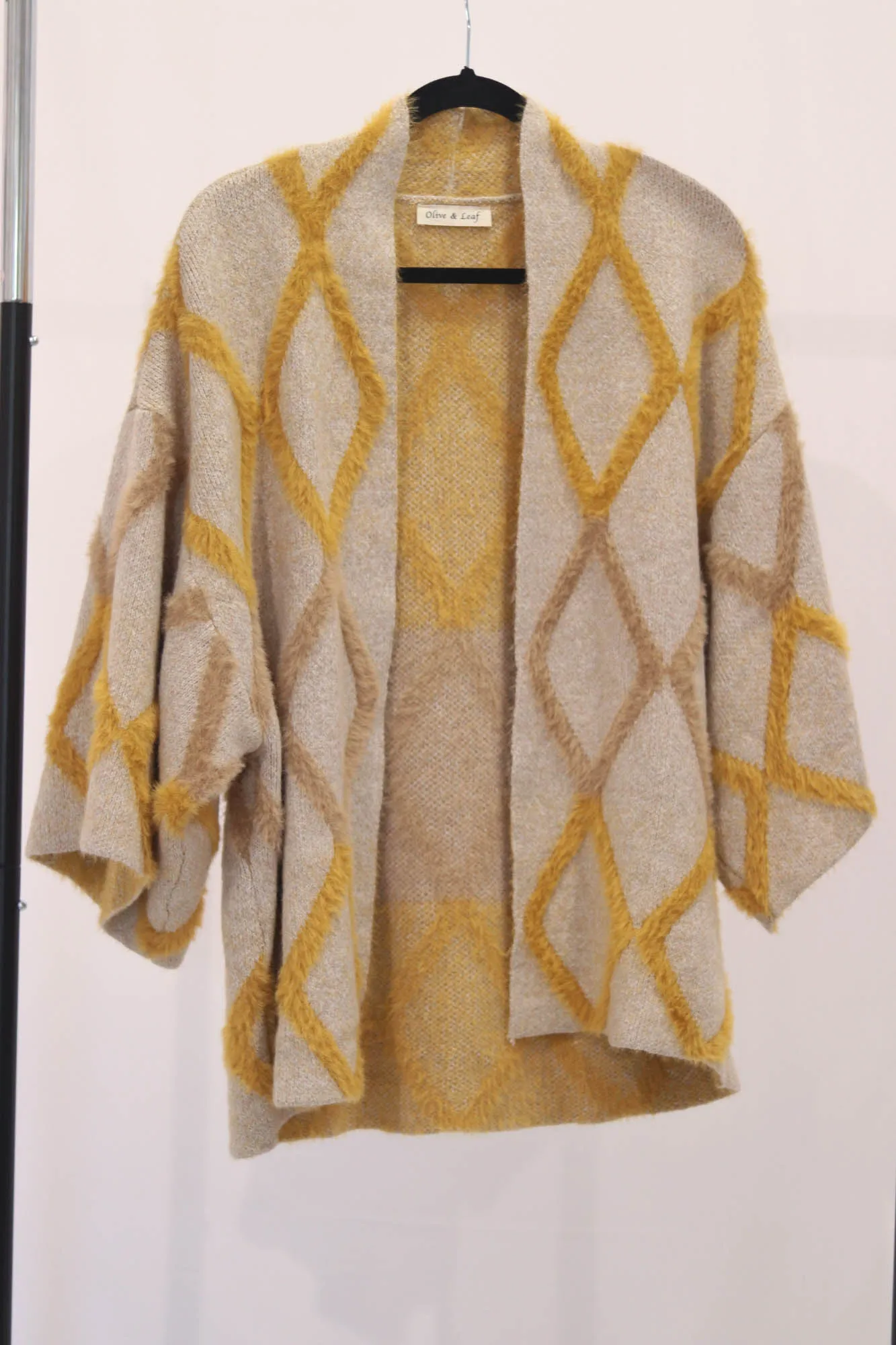 Mustard Patterned Cardigan