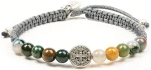 My Saint My Hero Benedictine Blessing Bracelets  Handwoven Spiritual Protection with Medals Hand-Cast In Italy at Sacred Site