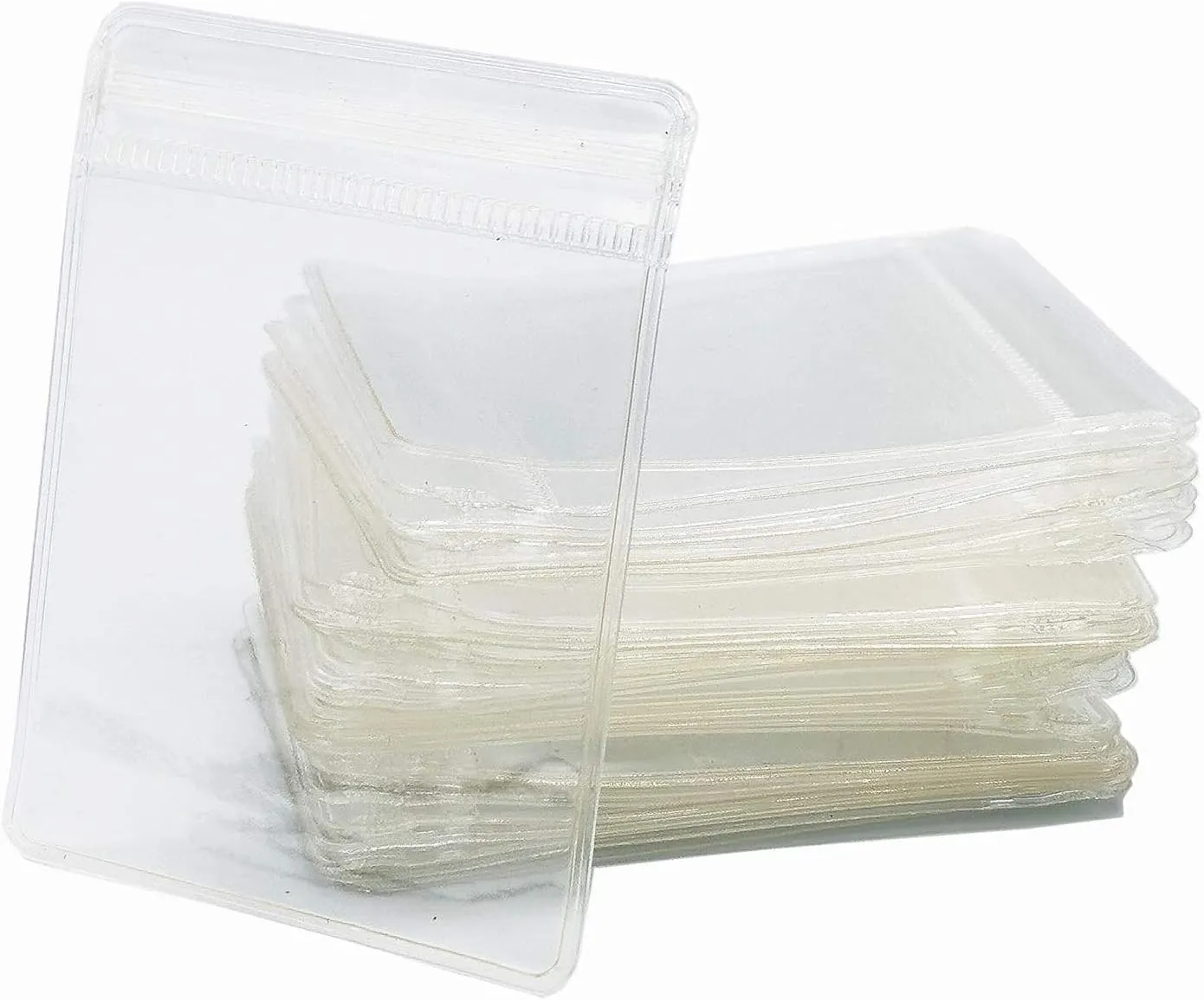 NATX 100pcs Clear PVC Transparent Zip Lock Jewelry Bag Small Size Dust Proof Airtight Pouch Plastic Zipper Self Seal Packing Organizer Storage Bags for Rings Earrings Bracelet (2.36x3.15in)