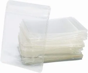 NATX 100pcs Clear PVC Transparent Zip Lock Jewelry Bag Small Size Dust Proof Airtight Pouch Plastic Zipper Self Seal Packing Organizer Storage Bags for Rings Earrings Bracelet (2.36x3.15in)