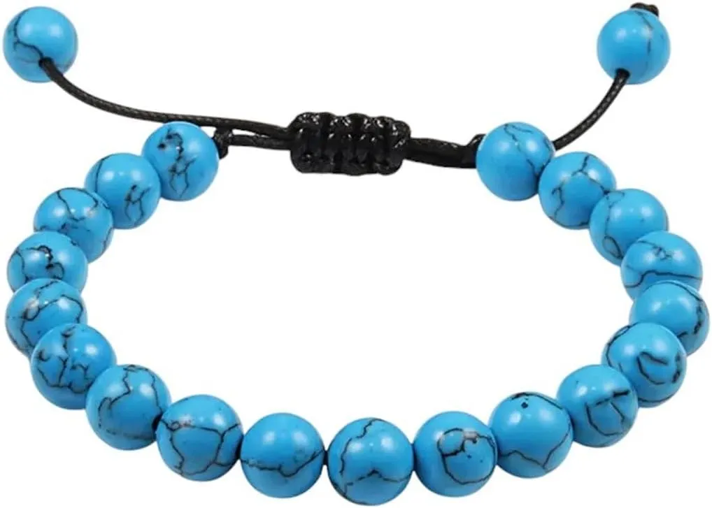 New 2026 Unisex Adjustable Blue Pine Stone Rope Bracelets Women Men Natural Buddha Bead Yoga Weave Bracelet Prayer Jewelry Male Pulseira Fashion Trendy Accessories Creative Gift For Women And Men