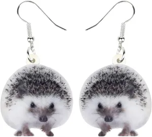 NEWEI Acrylic Hedgehog Earrings Drop Dangle Cute Animal Jewelry For Women Gift Accessories Charms