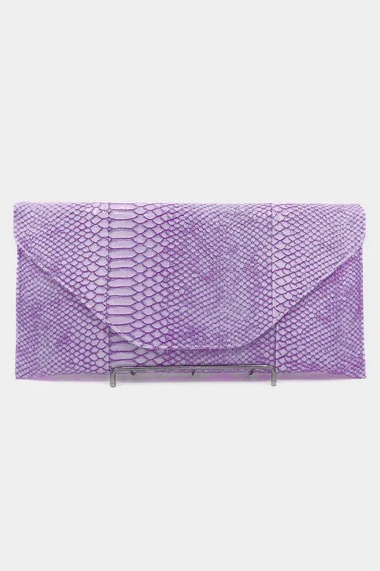 Oversized Snakeskin Clutch