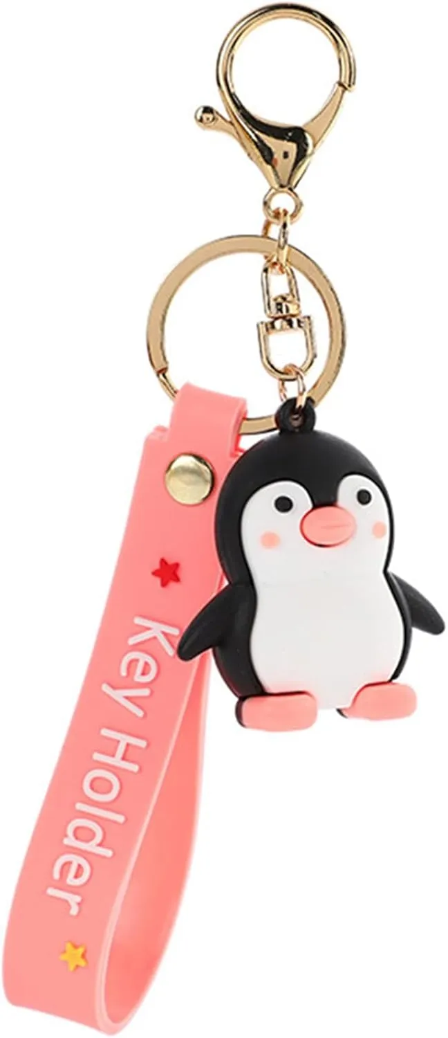 Penguin Keychain Pink Penguin Keychains for Women Wallet Purses Bags Car Keys