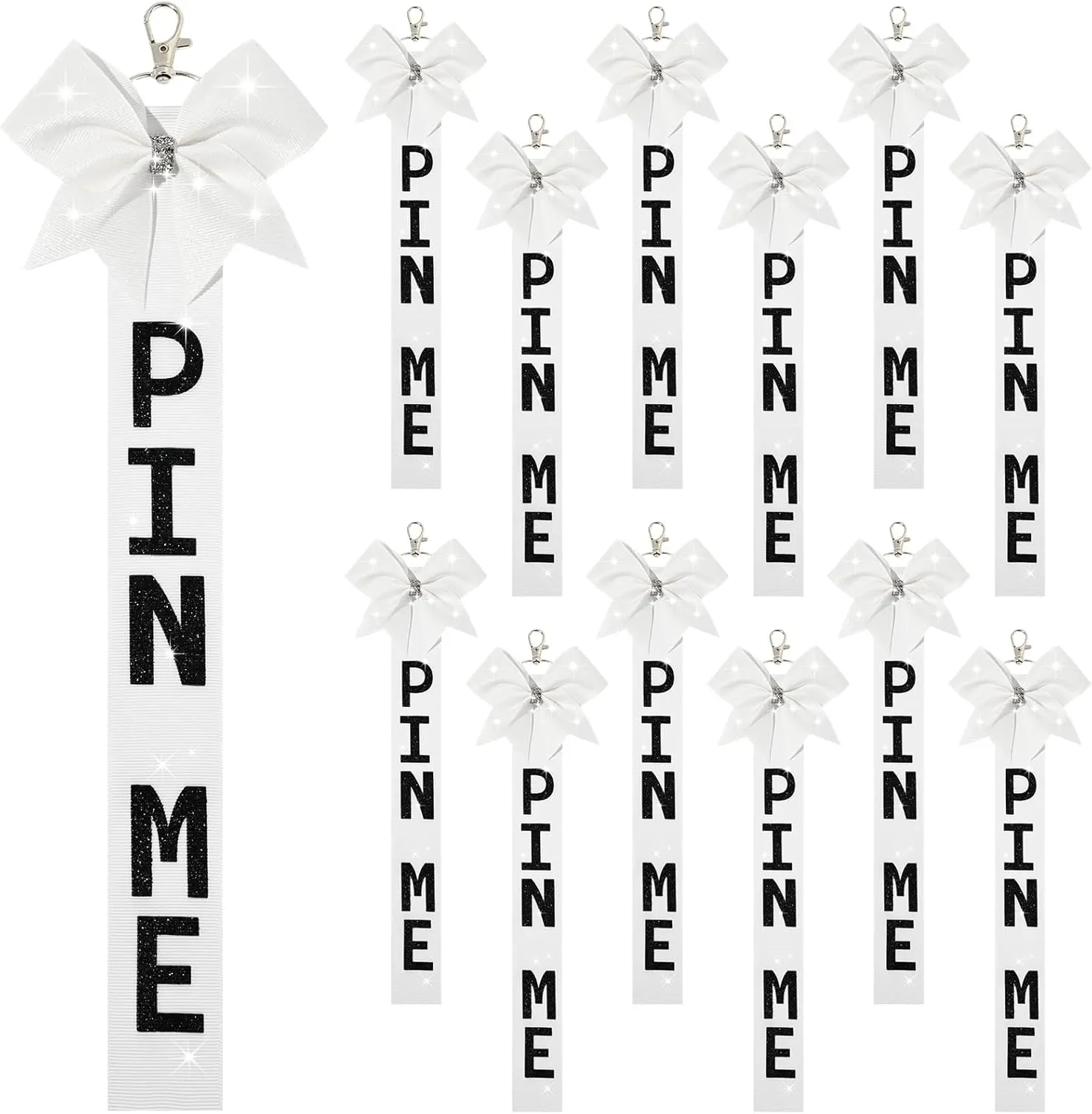 Pin Me Ribbon Cheer Bag Bow Keychain Cheerleading Pin Holder Cheer Accessories