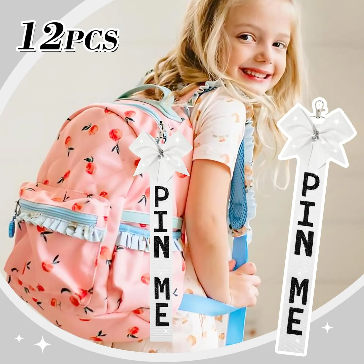 Pin Me Ribbon Cheer Bag Bow Keychain Cheerleading Pin Holder Cheer Accessories