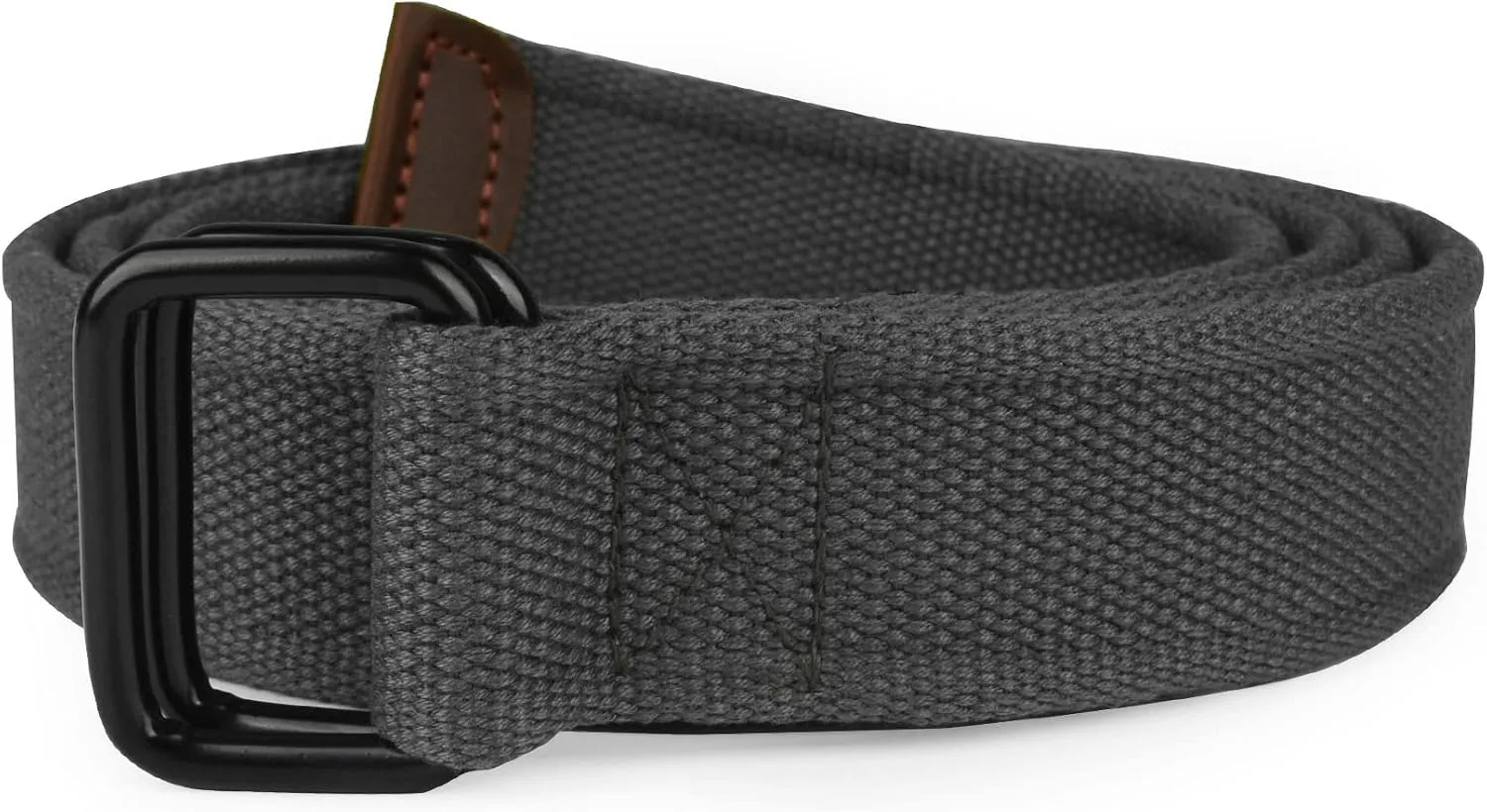 Plus Size 39-75'' Long Double Ring Big Mens Canvas Fabric Cloth Belts Black