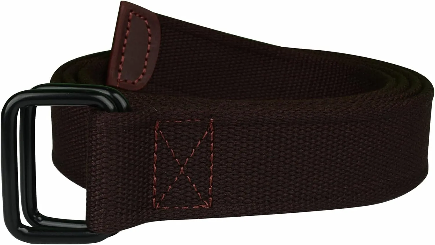 Plus Size 39-75'' Long Double Ring Big Mens Canvas Fabric Cloth Belts Black