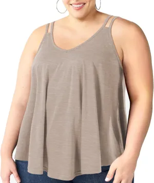 Plus Size Tank Tops for Women Flowy V Neck Spaghetti Strap Camisole Summer Sleeveless Casual top