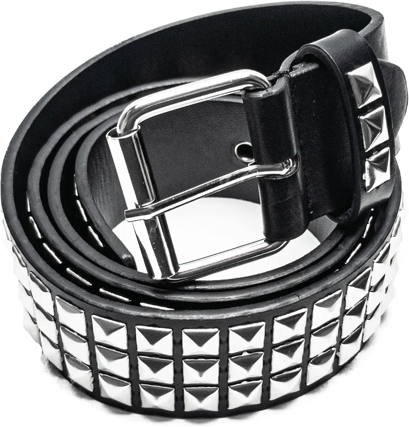 Punk Studded Belt for Women Rock Threads Goth Stud Pyramid Gothic Clothing, Black