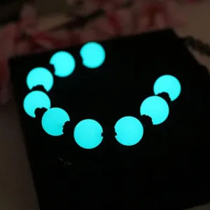 "Glow in The Dark"Tibetan Wealth-God Ancient Luminous Stone Woven Bracelet 9Pcs