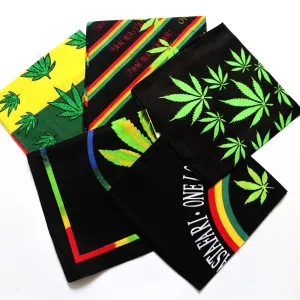 Rasta Reggae Weed Leaf Bandana