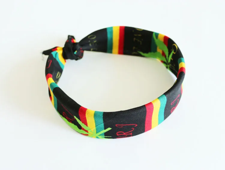 Rasta Reggae Weed Leaf Bandana