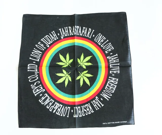 Rasta Reggae Weed Leaf Bandana