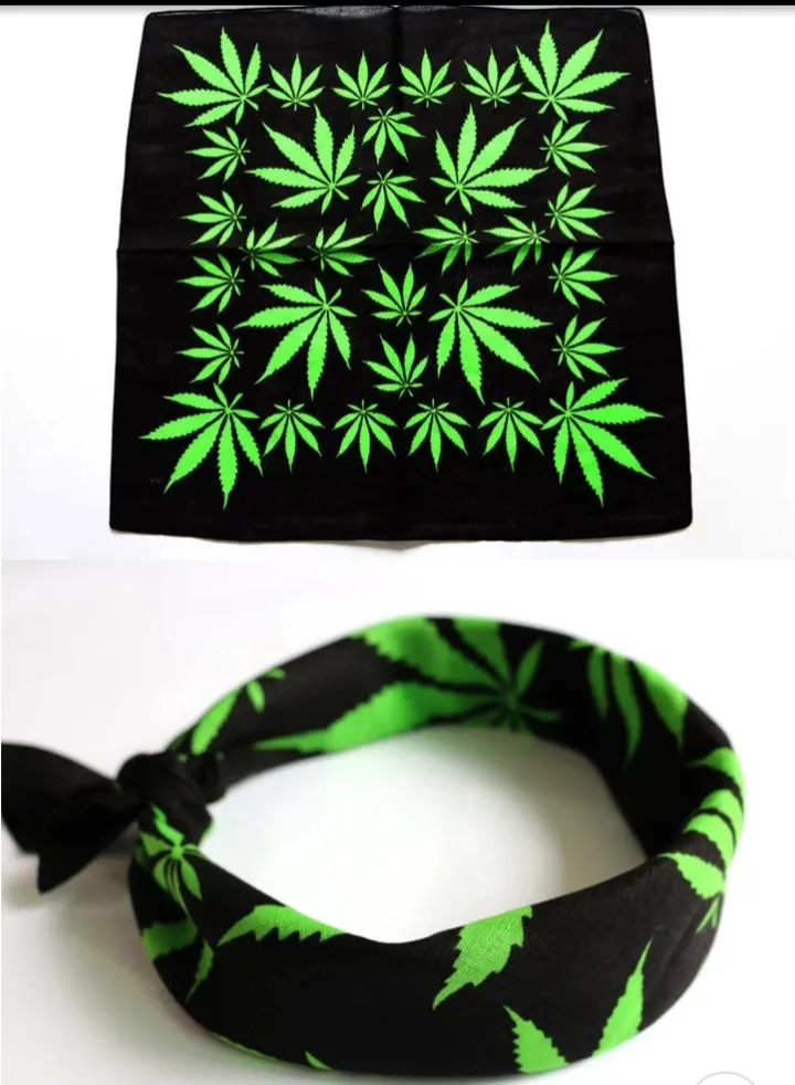 Rasta Reggae Weed Leaf Bandana