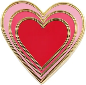 REAL SIC Radiant Heart Enamel Pin - Heart Emoji Valentine's Sweetheart Gift - Red & Black Variations, Boyfriend or Girlfriend Couple's Gift Pin for Hats, Backpacks, Jackets, Bags & Tops