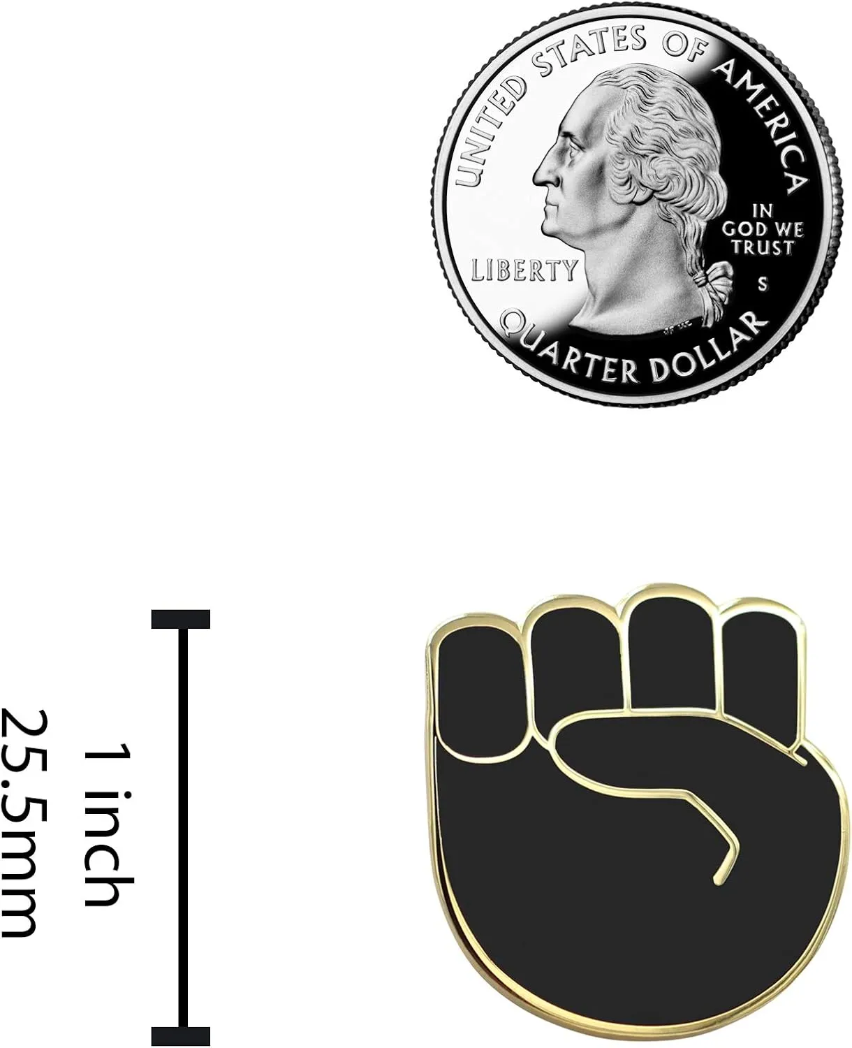 Real Sic Raised Fist Enamel Pin - Black Lives Matter Lapel Pin - Resist Protest Pin - BLM Pin for Jackets, Backpacks, Bags, Hats & Tops