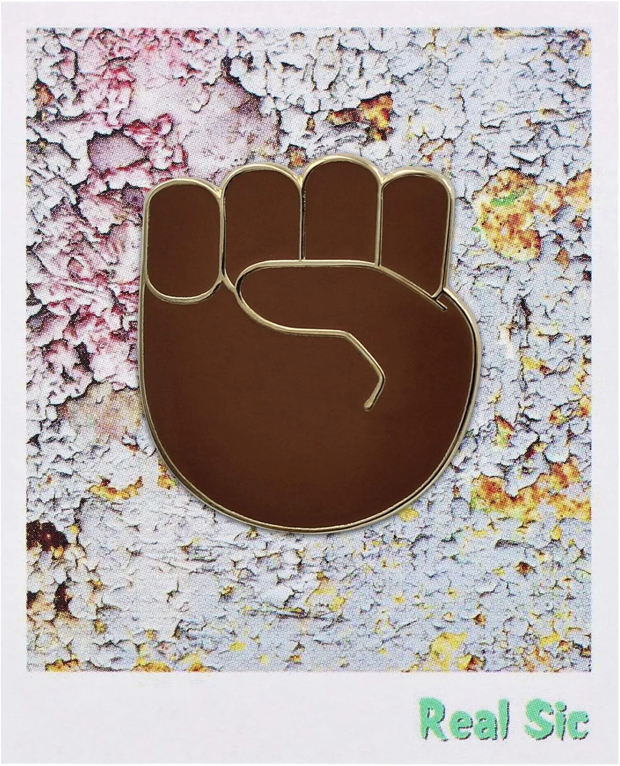 Real Sic Raised Fist Enamel Pin - Black Lives Matter Lapel Pin - Resist Protest Pin - BLM Pin for Jackets, Backpacks, Bags, Hats & Tops