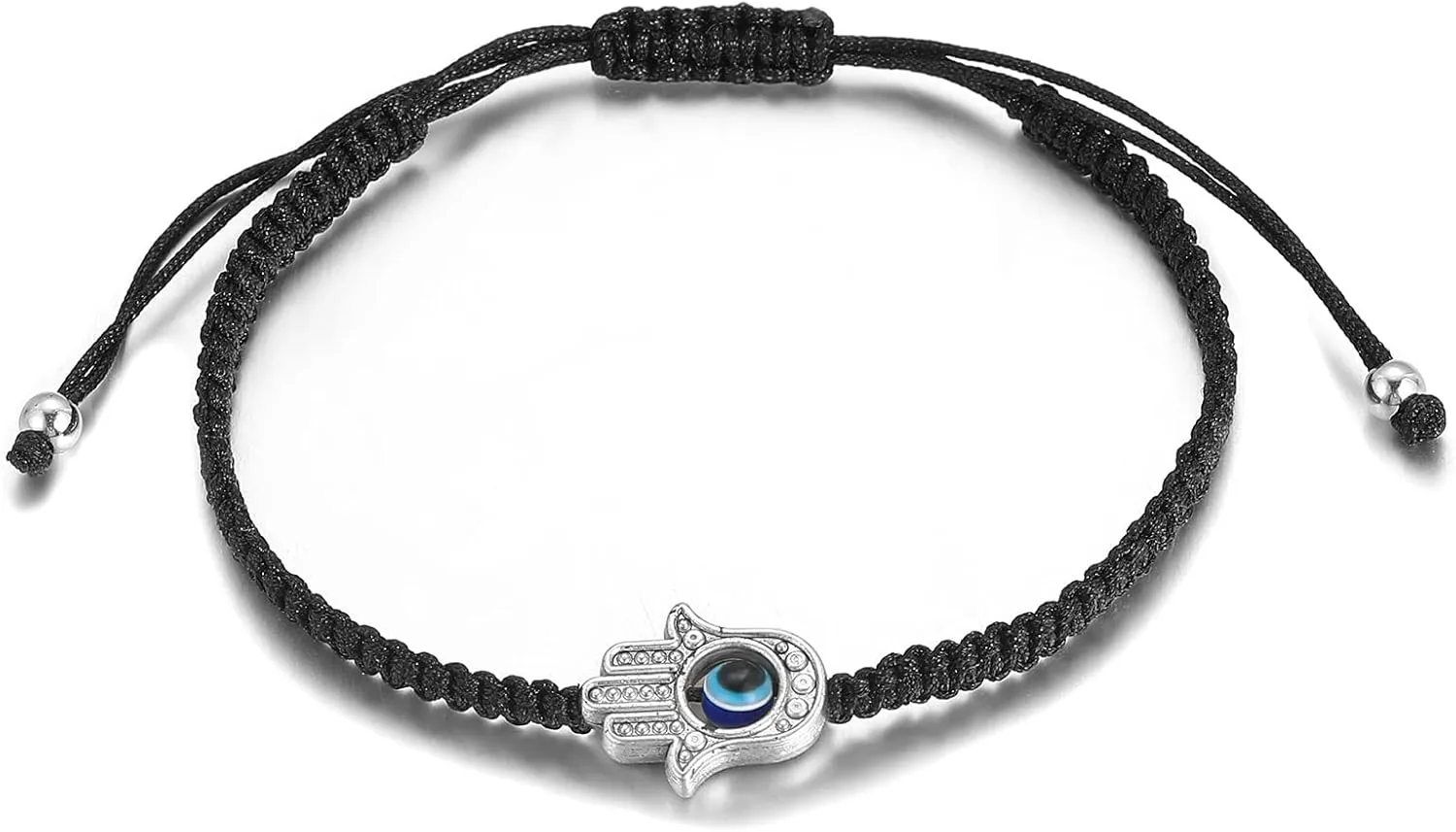 Red String Kabbalah Evil Eye Charm Bracelets for Protection and Luck Adjustable Hand-Woven Red Cord Thread Friendship Bracelet Amulet Jewelry (A)