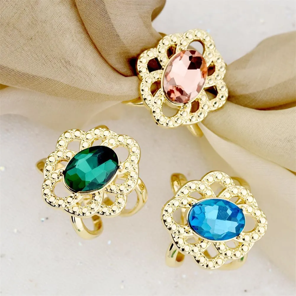 Rhinestone Silk Scarf Ring Brooch for Women Girls Green Blue Pink CZ Boho Dainty St.Patrick's Day Statement Shawl Scarves Buckle Wrap Clip Wedding Birthday Jewelry Gift