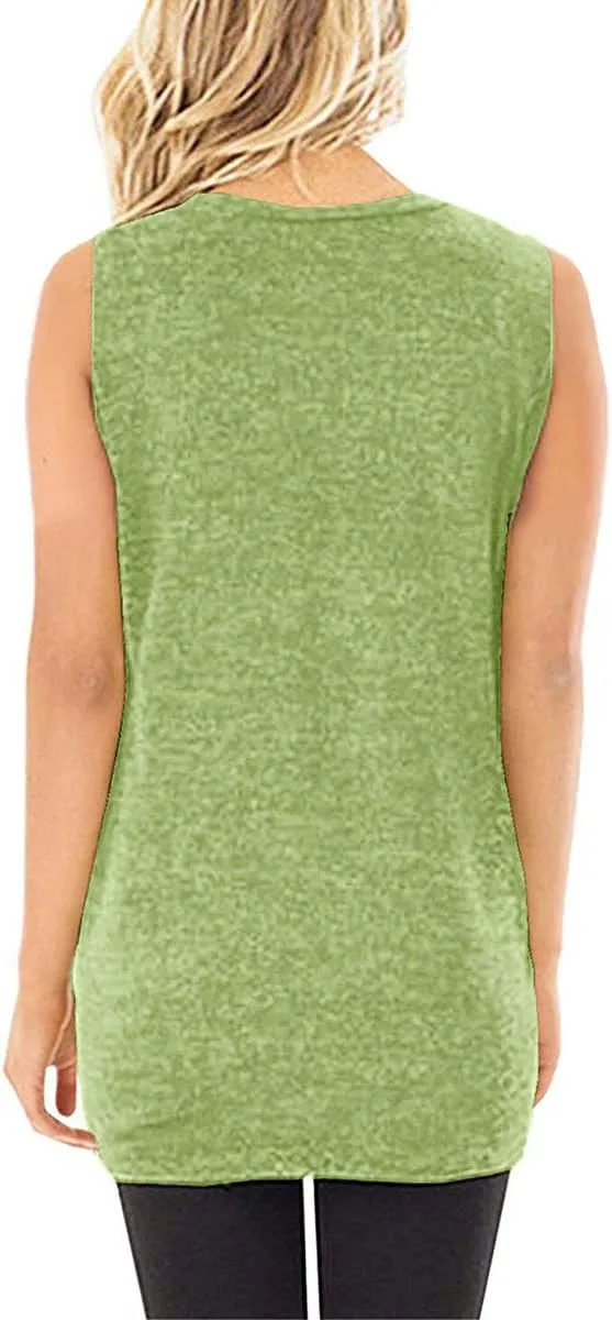 SAMPEEL Womens Tank Tops Twist Knot Summer Sleeveless