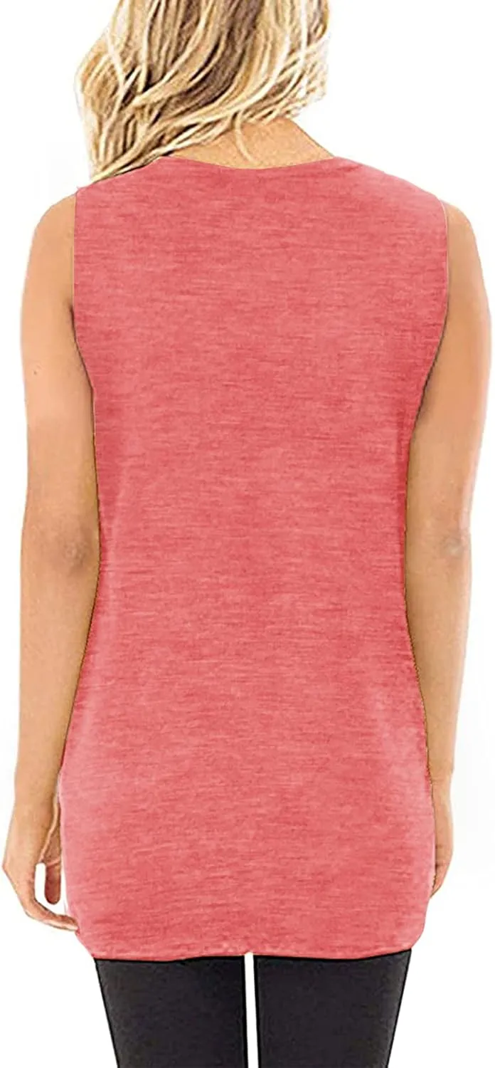 SAMPEEL Womens Tank Tops Twist Knot Summer Sleeveless