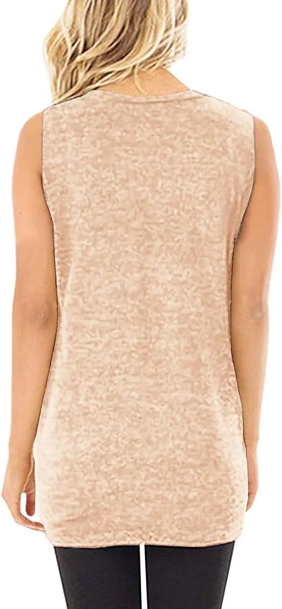 SAMPEEL Womens Tank Tops Twist Knot Summer Sleeveless