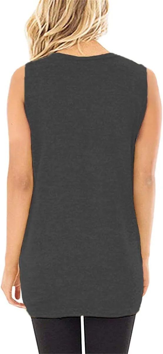 SAMPEEL Womens Tank Tops Twist Knot Summer Sleeveless