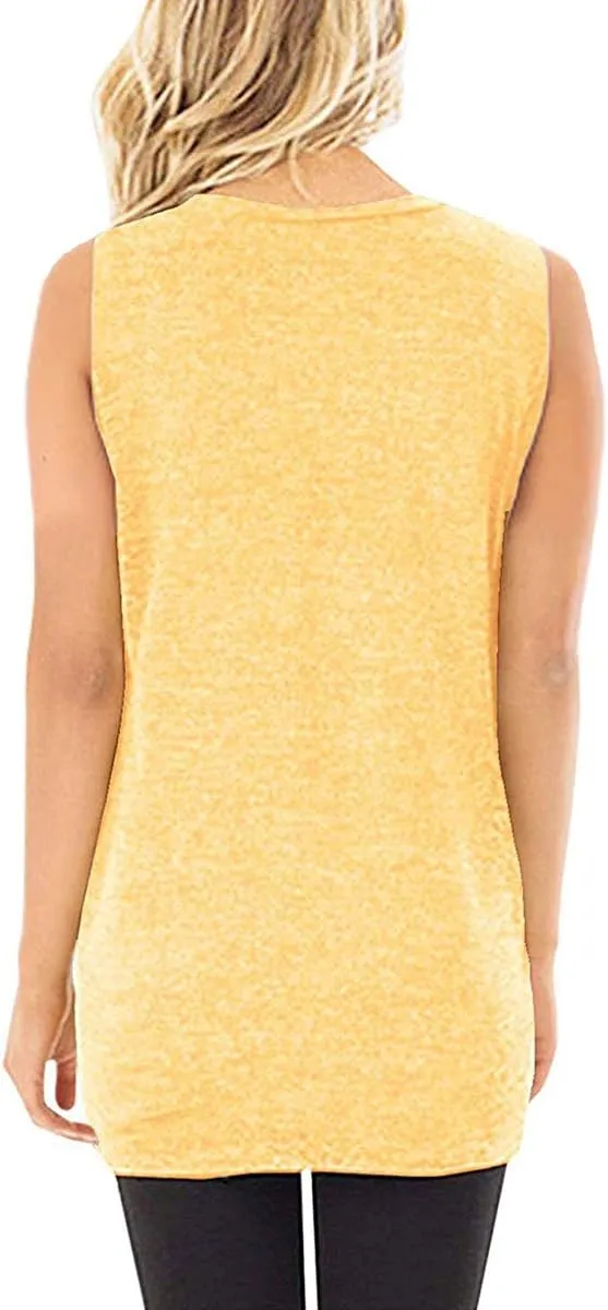 SAMPEEL Womens Tank Tops Twist Knot Summer Sleeveless
