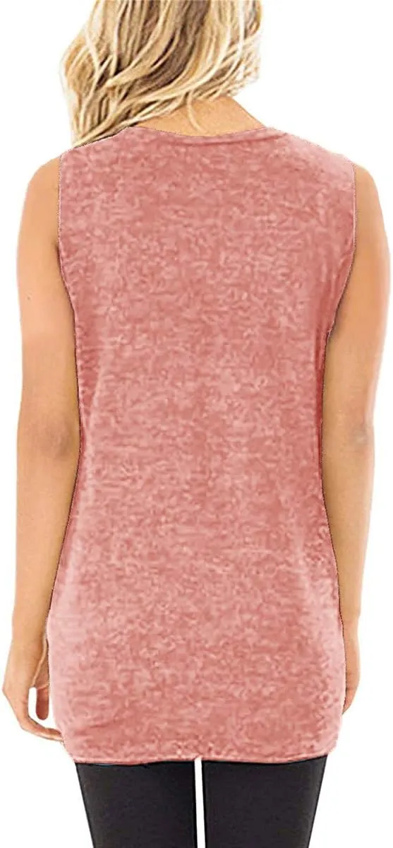 SAMPEEL Womens Tank Tops Twist Knot Summer Sleeveless