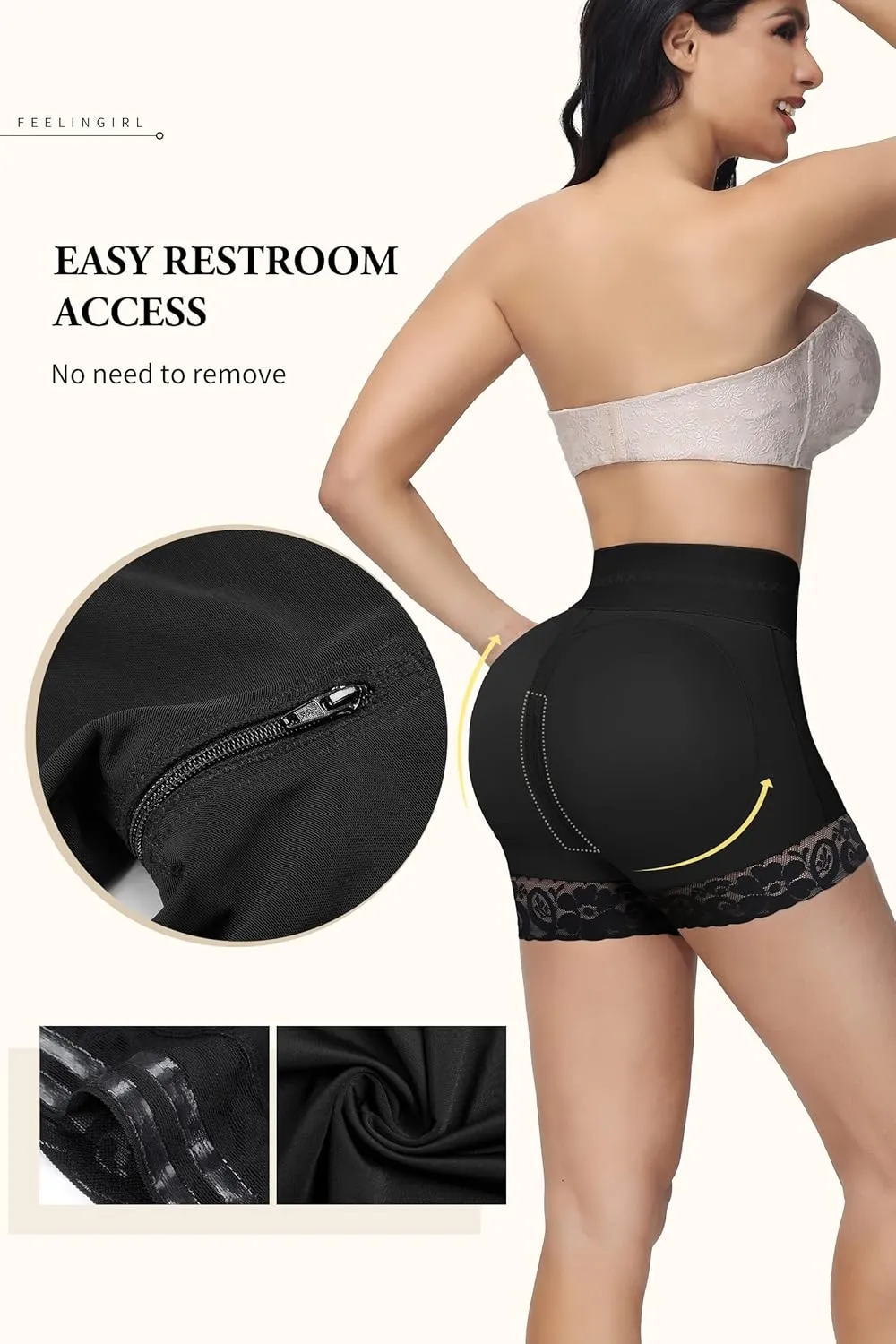 SHAPSHE Shapewear for Women Tummy Control Shorts Body Shaper Panties High Waisted Butt Lifter Thigh Slimming Underwear