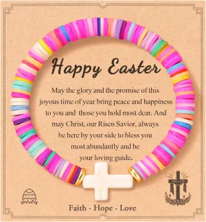 Shonyin Easter Basket Stuffers Gifts Bracelets for Kids Girls Teens, Easter Basket Essentials Religious Jesus Christian Gifts for Girls Kids