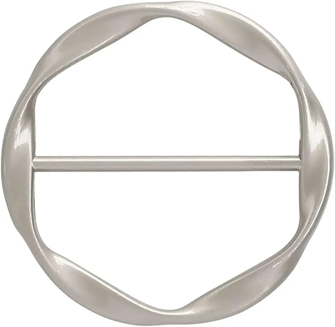 Silk Scarf Ring Clip T-Shirt Tie Clips for Women Scarves Clasp Waist Buckle Fashion Metal Ring for Shirts Clothing Decor