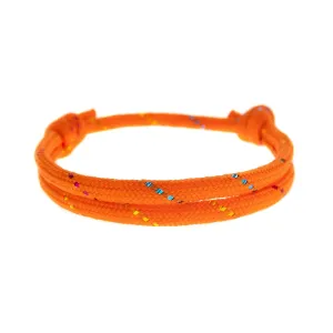 Sliding Knot Friendship Bracelet. Adjustable Slip Knot String Bracelet. Orange Paracord Cord Bracelet for Men, Women, Unisex. 4 mm